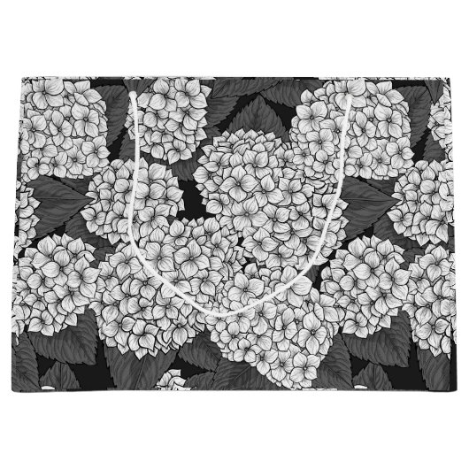 Grand Sac Cadeau White hydrangea (Devant)