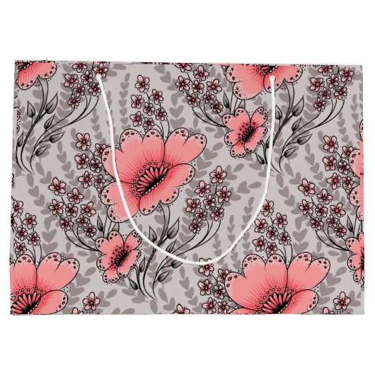 Grand Sac Cadeau Wild fields patterned gift bag (Dos)