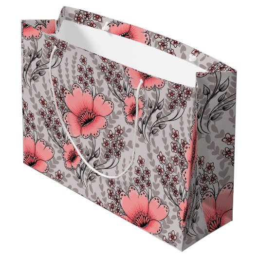 Grand Sac Cadeau Wild fields patterned gift bag (Dos Angle)