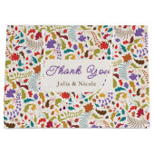 Grand Sac Cadeau Wild Rose Woods Exotic Flower Garden Mariage (Devant)