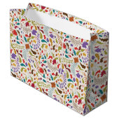 Grand Sac Cadeau Wild Rose Woods Exotic Flower Garden Mariage (Dos Angle)