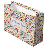 Grand Sac Cadeau Wild Rose Woods Exotic Flower Garden Mariage (Devant Angle)