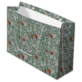 Grand Sac Cadeau William Morris Art Décoratif Arbutus Motif (Devant Angle)