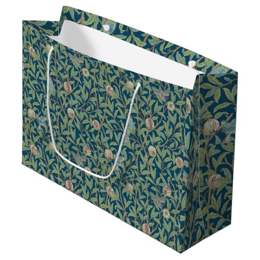 Grand Sac Cadeau William Morris "Bird and Pomegranate" (Devant Angle)