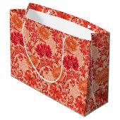 Grand Sac Cadeau William Morris Chrysanthemums, Coral Orange (Dos Angle)
