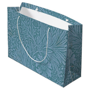 Grand Sac Cadeau William Morris Fleurs Vintages florales Bleues