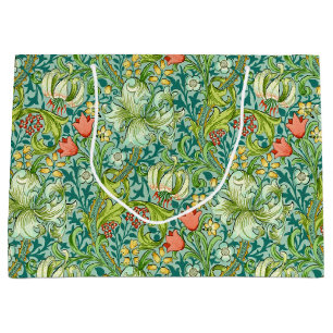 Grand Sac Cadeau William Morris Golden Lily Vintage Floral Design
