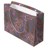 Grand Sac Cadeau William Morris Inspiré Holly & Mistletoe (Dos Angle)