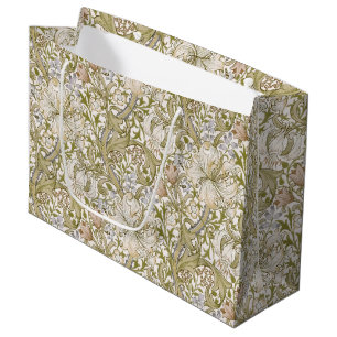 Grand Sac Cadeau William Morris Jardin Fleur de Lys Classique