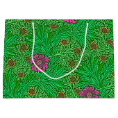Grand Sac Cadeau William Morris Marigold, Emerald Green & Fuchsia (Devant)