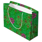 Grand Sac Cadeau William Morris Marigold, Emerald Green & Fuchsia (Dos Angle)