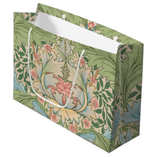 Grand Sac Cadeau William Morris Myrtle Fleur Floral Botanique