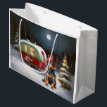 Grand Sac Cadeau Winter Doberman Caravan Christmas Adventure<br><div class="desc">Laissez-vous tenter par la magie d'une nuit d'hiver enneigée alors qu'une caravane glisse gracieusement à travers le paysage illuminé par la lune. La beauté sereine de la neige scintillante et l'éclat enchanteur de la lune créent une scène captivante, promettant une aventure de Noël inoubliable remplie de chaleur, de joie et...</div>