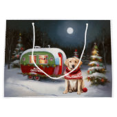 Grand Sac Cadeau Winter Labrador Caravan Christmas Adventure (Devant)