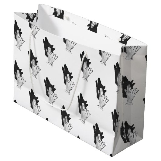 Grand Sac Cadeau Wolf Silhouette (Devant Angle)