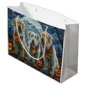 Grand Sac Cadeau Wolfhound Halloween Éffrayant (Dos Angle)