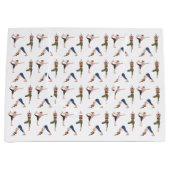 Grand Sac Cadeau Women Doing Yoga Poses Cool Workout Pattern (Devant)