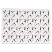 Grand Sac Cadeau Women Doing Yoga Poses Cool Workout Pattern (Dos)