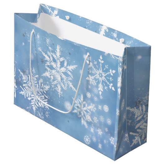 Grand Sac Cadeau Wonderful Christmas Snow (Devant Angle)