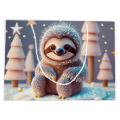 Grand Sac Cadeau Wonderland hivernal de Snowy Sloth (Dos)
