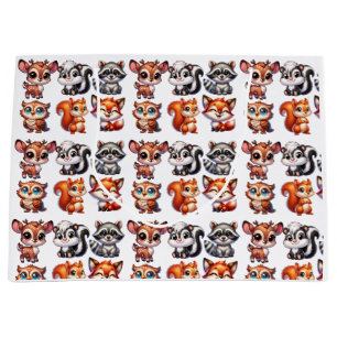 Grand Sac Cadeau Woodland Créatures Baby shower du garçon