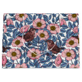 Grand Sac Cadeau Wrens en rose (Devant)