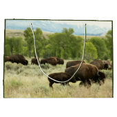 Grand Sac Cadeau Wyoming Bison Nature Animal Photographie (Dos)