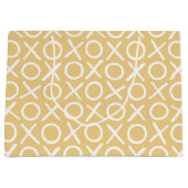 Grand Sac Cadeau XOXO Hugs & Kisses Yellow Birthday Brush Script (Devant)