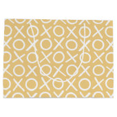 Grand Sac Cadeau XOXO Hugs & Kisses Yellow Valentine's Brush Script (Dos)