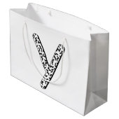 Grand Sac Cadeau Y déchiqueté (Dos Angle)
