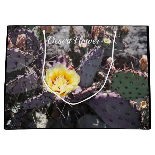 Grand Sac Cadeau Yellow cactus (Devant)
