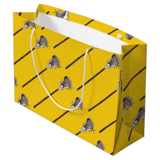 Grand Sac Cadeau Yellow Lacrosse (Dos Angle)