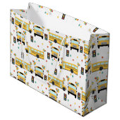 Grand Sac Cadeau Yellow School Bus Kids Birthday Party (Devant Angle)