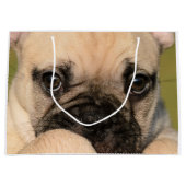 Grand Sac Cadeau Yeux d'un chiot mignon de bouledogue français (Devant)