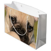 Grand Sac Cadeau Yeux d'un chiot mignon de bouledogue français (Dos Angle)