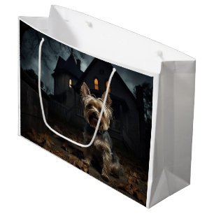 Grand Sac Cadeau Yorkshire Terrier Halloween Épouvantable