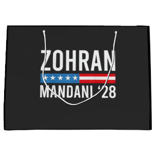 Grand Sac Cadeau Zohran Mamdani Candidat à la Mairie de NYC Drapeau