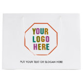 Grand sac d'achat en papier qui peut être customis (Devant)