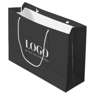 Grand sac d'achat papier personnalisé avec logo de
