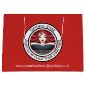 Grand sac d'achat personnalisé avec logo de l'entr (Devant)