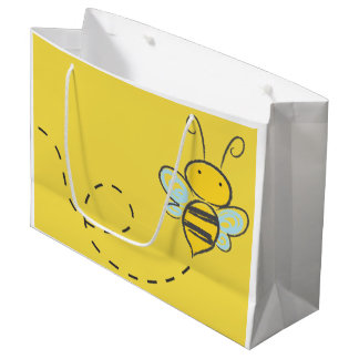 GRAND SAC DE CADEAU AVEC L'ABEILLE EN VOL