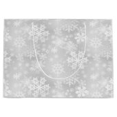 Grand sac de cadeau de flocons de neige (Devant)