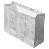 Grand sac de cadeau de flocons de neige (Devant Angle)