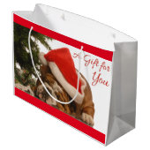 Grand sac de cadeau de Noël de sommeiller anglais (Dos Angle)