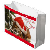 Grand sac de cadeau de Noël de sommeiller anglais (Devant Angle)