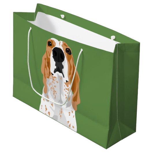 Grand sac de cadeau de tête de Coonhound de (Devant Angle)