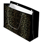 Grand sac de cadeau d'empreinte de léopard (Devant Angle)