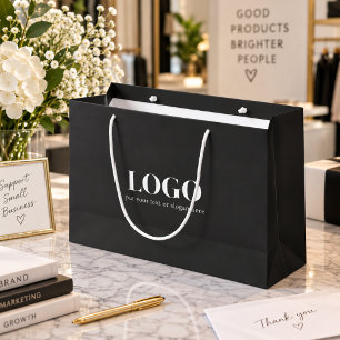 Grand sac de shopping en papier personnalisé avec 