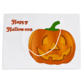 Grand sac d'Halloween Citrouille (Devant)