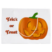Grand sac d'Halloween Citrouille (Dos)